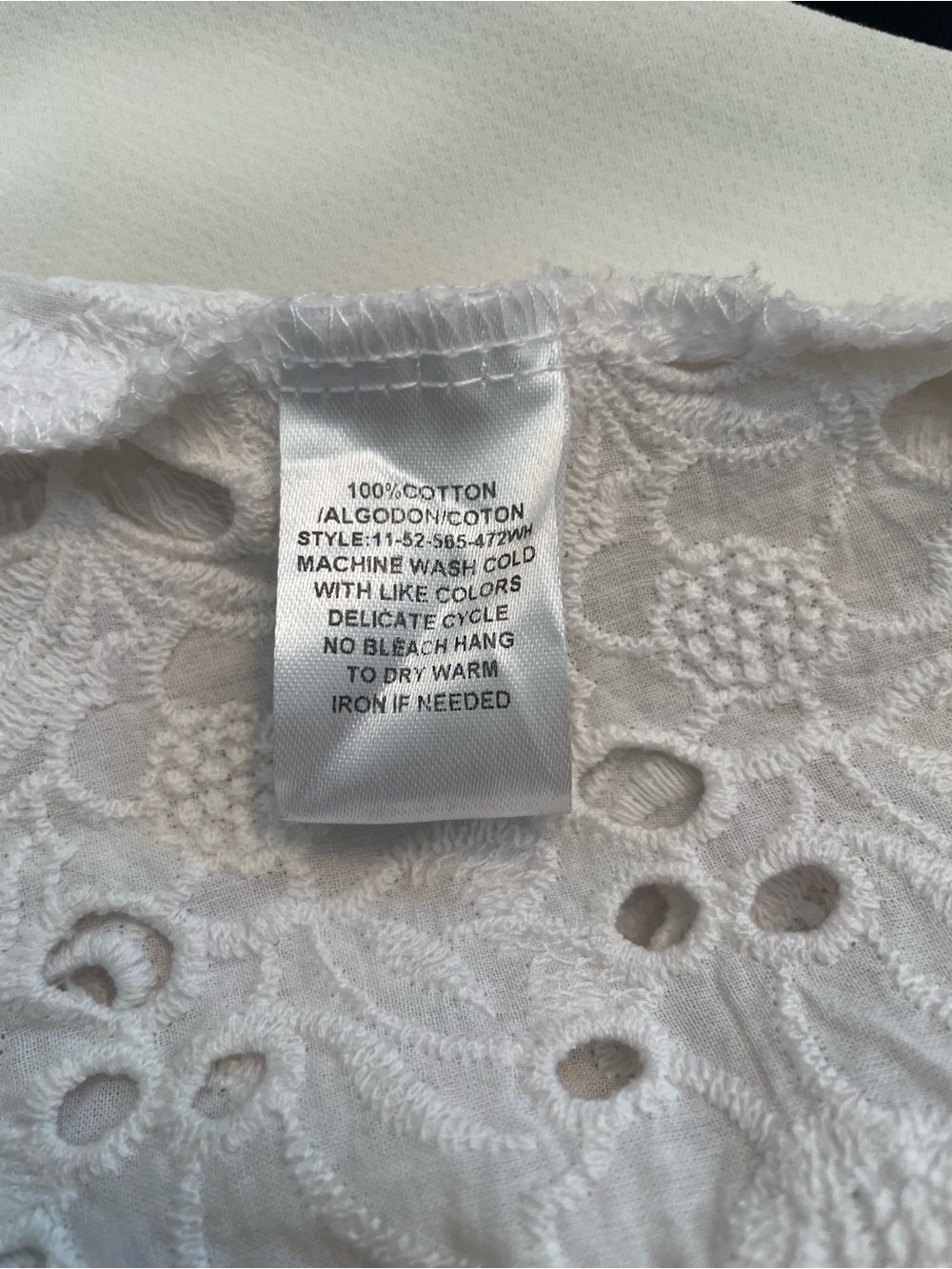 Stetson Women’s Cotton Floral Eyelet Sleeveless Pearl Snap Western Blouse Sz L - Picture 10 of 10